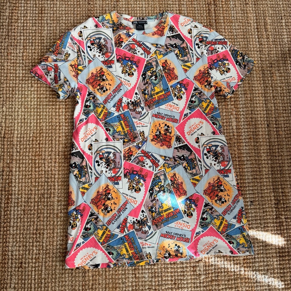 Zara Women's Disney Comic Print Tee - Multicolor